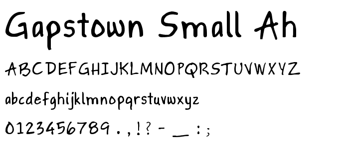 Gapstown Small AH font